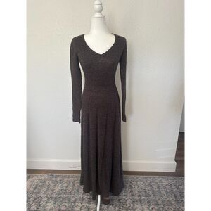 BCBGMaxAria Long Sleeve V Neck Maxi Sweater Dress Size Small